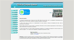 Desktop Screenshot of clinicacorpussanus.es